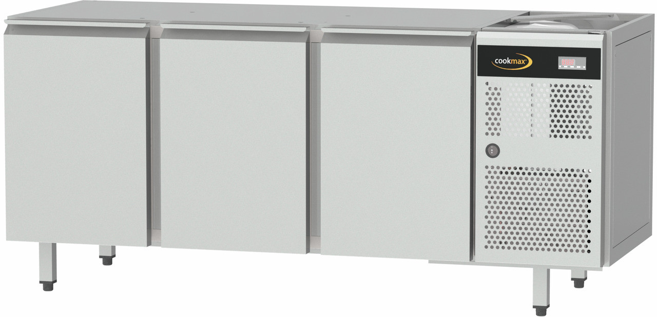 Kühltisch Zentralkühlung, GN 1/1, 3 Türen, ohne Tischplatte